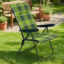 Metal Far 8034CN GARDEN TONDA Verde Sdraio da Giardino Pieghevole FerroPolycotone 120x60x60 Verde Garden