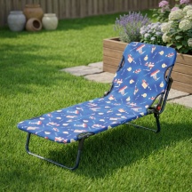 Metal Far 5BABY Lettino Prendisole da Giardino Pieghevole 129x52x23 cm Assortiti
