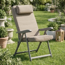 Metal Far PAR69N Sdraio da Giardino Pieghevole 60x122x61 cm Sabbia Paradiso