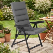 Metal Far SBO69N 8715-21 Sdraio da Giardino Reclinabile 122x60x61 cm Grigio Super Bomber