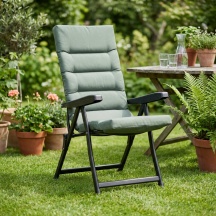 Metal Far SBO69N SALVIA Sdraio da Giardino Reclinabile 122x60x61 cm Verde Salvia Super Bomber