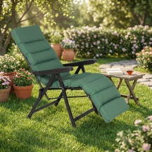 Metal Far SBO79N SALVIA Sdraio da Giardino Reclinabile 177x60x61 cm Verde Salvia Super Bomber