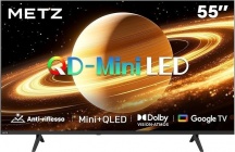 Metz 55MNH7000Z Smart TV 55" 4K Ultra HD QD-Mini LED Google TV Classe E Nero