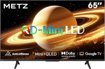 Metz 65MNH7000Z Smart TV 65" 4K Ultra HD QD-Mini LED Google TV Classe E Nero