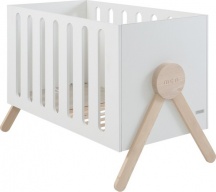 Micuna Swing Lettino Culla Neonato in Legno Bianco Legno naturale