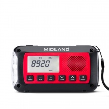 Midland C1665 Radio Portatile AMFM Rosso E Nero  ER100