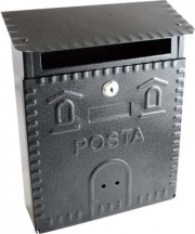 Mille 2149e2195 Cassetta Posta Casetta 701 Acciaio Vern NeroArgento mm 230x90 H.mm 290