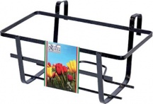 Mille 6222042 Balconiera da Giardino Geranio Fissa 40x28x18 cm in Ferro Nero