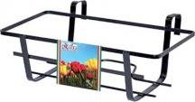 Mille 6222062 Balconiera da Giardino Geranio Fissa 60x28x18 cm in Ferro Nero