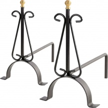 Mille 700530 Coppia Alari Liscio cm 35x40 2 Pezzi