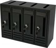 Mille 900.4 Cassetta postale Esterno Acciaio 4 Posti 42x18x30h cm Antracite