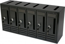 Mille 900.6 Cassetta postale Esterno Acciaio 6 Posti 62x18x30h cm Antracite
