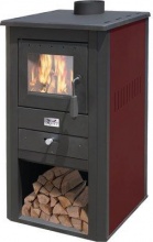 Mille PALLADE Stufa a Legna in Acciaio 10,7 kW 262 m3 510x450x940 mm Bordeaux