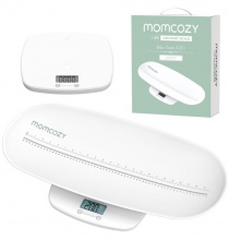 Momcozy 254796 Bilancia Digitale Neonato a 0 a 150 Kg con Metro Bianco - Baby Scale
