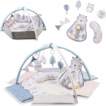 Momi MAED00017 Palestrina Neonato con Giochi colore Grigio - Pastel Educational Mat