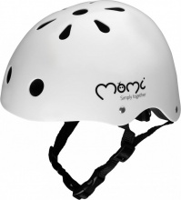 Momi ROBI00061 Casco Bicicletta per Bambini da 1 a 4 anni Regolabile Bianco - Mimi