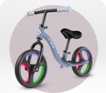 Momi ROBI00075 Bici senza pedali per bambini fino a 35 kg con LED Blu - Isoka