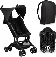 Momi WOSP00033 GRACE - Passeggino Leggero Pieghevole a partire da 6 mesi 0-15 Kg nero