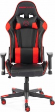 Momo Design MD-GC005A-KR Sedia Gaming Poltrona Imbottita in Ecopelle Nero Rosso