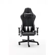 Momo Design MD-GC011-KW Sedia Gaming Ergonomica in Pelle Braccioli Nero e Bianco