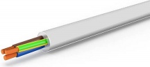 Mondini H05VV-F 2_1_100_bianco Cavo Elettrico Bipolare Sezione 2x1 matassa 100 Metri Bianco H05VV-F