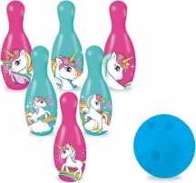 Mondo 28526 Set Bowling Unicorno Birilli e Palla per Bambini 3+ Anni