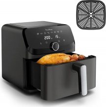 Moulinex EZ855HF0 Easy Fry Mega Friggitrice ad Aria 7.5 Litri 2020 W Timer Nero
