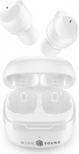 Music Sound BTMSTWSFLOWW Flow Cuffie Bluetooth Auricolari Wireless In-Ear Bianco