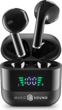 Music Sound BTMSTWSSPARKK Auricolari Bluetooth Wireless In-ear Nero Spark