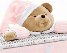 NANAN 12032PR Baule Portagiochi in Vimini per Bambini colore Rosa - Puccio