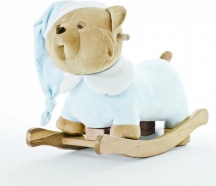 NANAN 1258A Dondolo per Bambini in Legno con Orsetto Azzurro - Tato