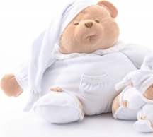 NANAN 1271A Peluche a forma di orso 35 cm colore Azzurro - Puccio