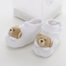 NANAN 1945 Scarpine per Neonato con Orsetto Tato Panna