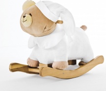 NANAN 1958 Dondolo per Bambini in Legno con Orsetto Rosa - Tato