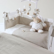 NANAN 39017 Set Piumone e Paracolpi per Lettino Mini Me e Co-Sleeping Beige - Tato