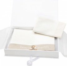 NANAN 39315 Lenzuola Carrozzina Neonato Set in Cotone Federa + Sopra + Sotto Ecr� Tato