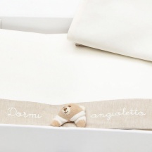 NANAN 39317 Lenzuola Lettino Mini Me Neonato Set Letto Federa SopraSotto Ecr� - Tato
