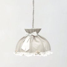 NANAN 3980 Lampadario Tato con Copetura in Cotone � 50 cm colore Tortora