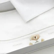 NANAN 39816 Completo Letto per Bambini Coordinato Lettino in Cotone Bianco - Tato