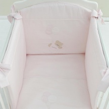 NANAN 50217R Set Piumone e Paracolpi per Lettino colore Rosa - Palloncino