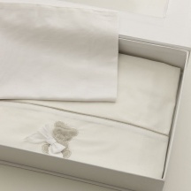 NANAN 65216B Lenzuola Lettino Neonato Set Letto Federa SopraSotto Bianco - Coccolo