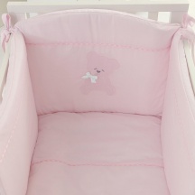 NANAN 65217R Set Piumone e Paracolpi per Lettino Rosa - Coccolo