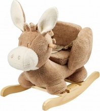 NATTOU 0544108 Dondolo Bambini da 10-36 mesi a Peluche Beige - Asino