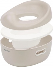 NATTOU 155014 Vasino per Bambini 3 in 1 Riduttore WC e Sgabello Sabbia - Potty