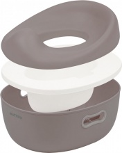 NATTOU 155021 Vasino per Bambini 3 in 1 Riduttore WC e Sgabello colore Taupe - Potty