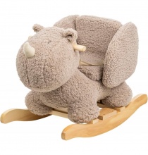 NATTOU 544023 Dondolo per Bambini in Legno Teddy il Rinoceronte