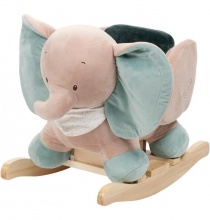 NATTOU 748254 Dondolo per Bambini in Legno Axel Elefante
