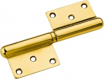NBrand 251100SXOL Cerniera grossezza 50 Ottonato Lucido mm 100 Sx Pezzi 12