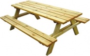 VivaGarden 52 Tavolo da Giardino Set Birreria 2 Panche Legno 200x148x70 Impregnati