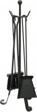 NBrand 649B Attrezzi camino 4 Pezzi + Supporto h 50 cm  Terminio